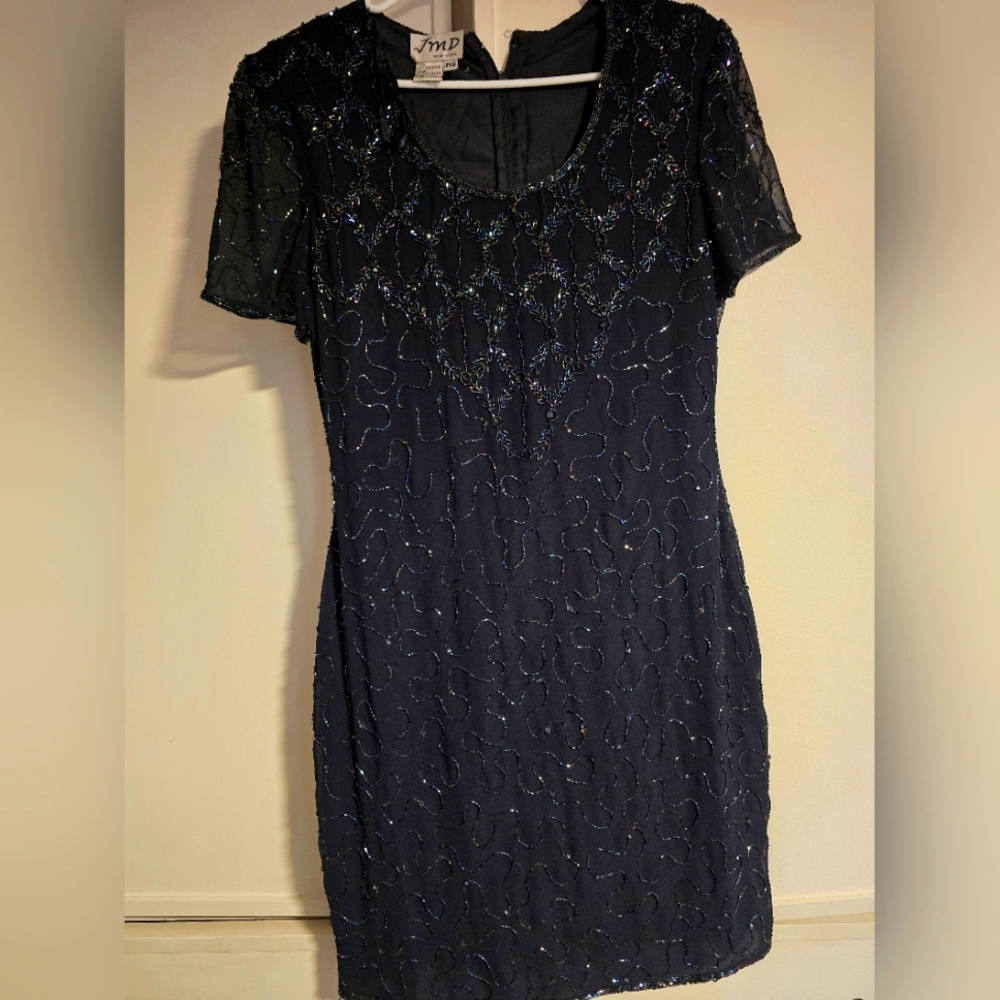 Vintage Blue Sequin Dress PM